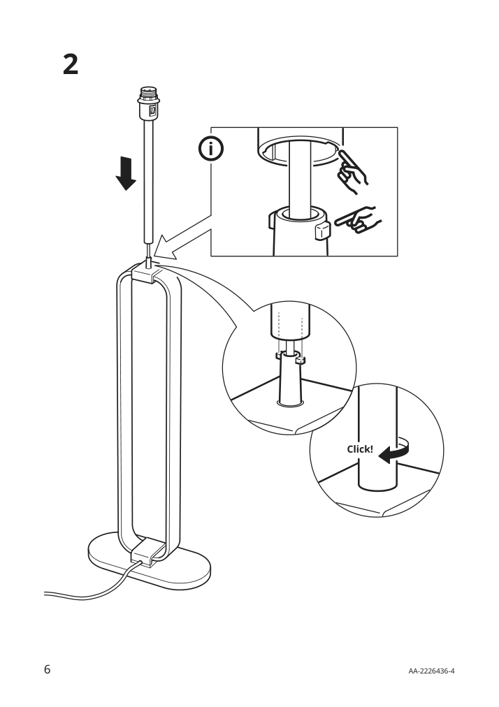 Assembly instructions for IKEA Uppvind floor lamp brass plated white | Page 6 - IKEA UPPVIND floor lamp 504.831.52