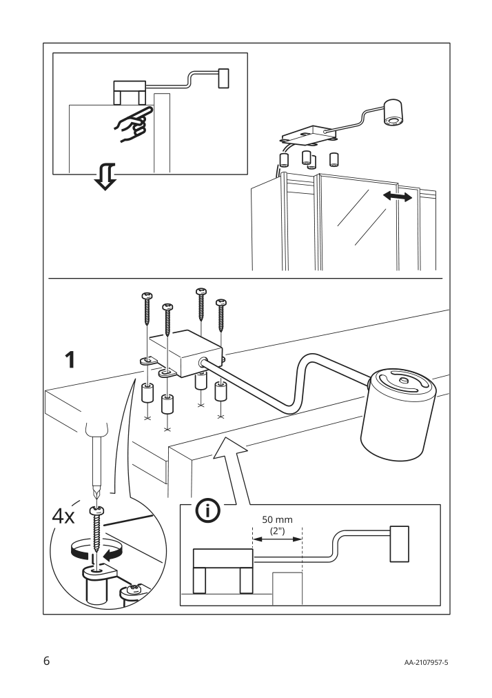 Assembly instructions for IKEA Urshult led cabinet light nickel plated | Page 6 - IKEA URSHULT LED cabinet light 602.604.05