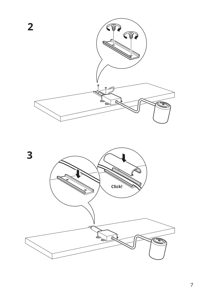 Assembly instructions for IKEA Urshult led cabinet light nickel plated | Page 7 - IKEA URSHULT LED cabinet light 602.604.05