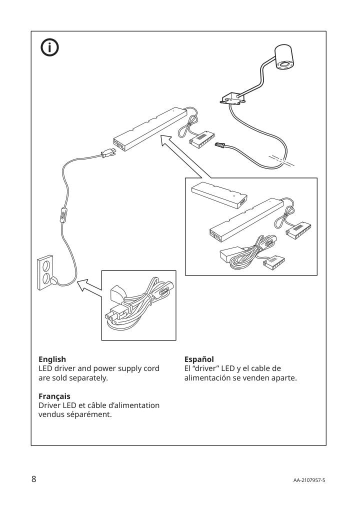 Assembly instructions for IKEA Urshult led cabinet light nickel plated | Page 8 - IKEA URSHULT LED cabinet light 602.604.05