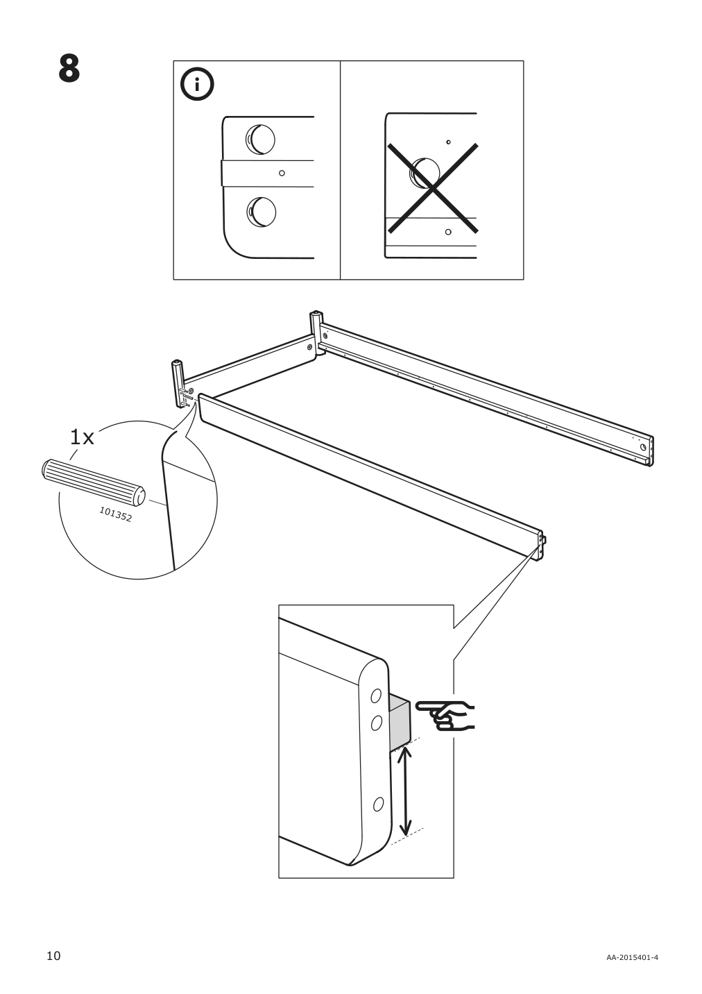 Assembly instructions for IKEA Utaker stackable bed pine | Page 10 - IKEA UTÅKER stackable bed with 2 mattresses 894.238.74