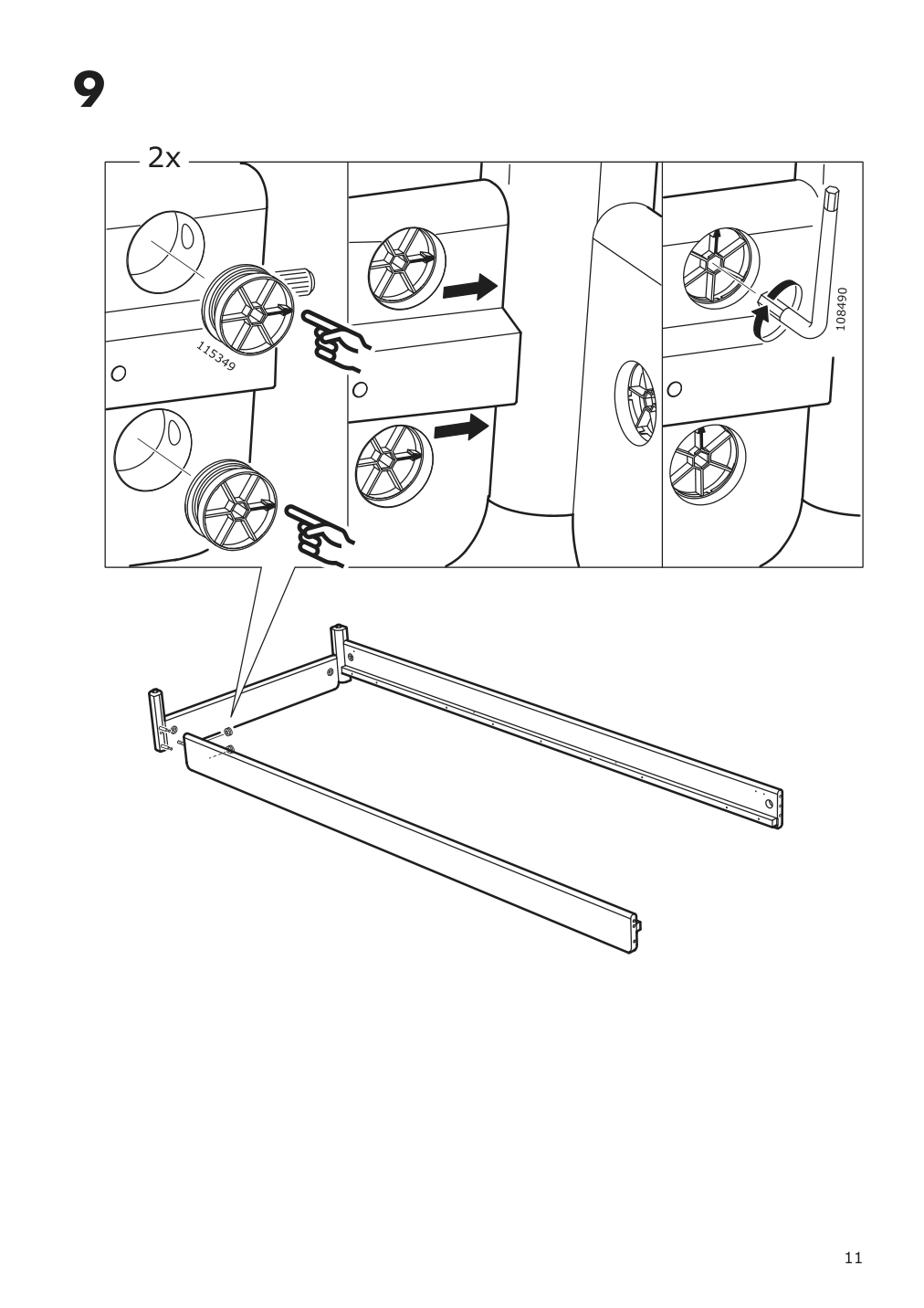 Assembly instructions for IKEA Utaker stackable bed pine | Page 11 - IKEA UTÅKER stackable bed with 2 mattresses 894.238.74