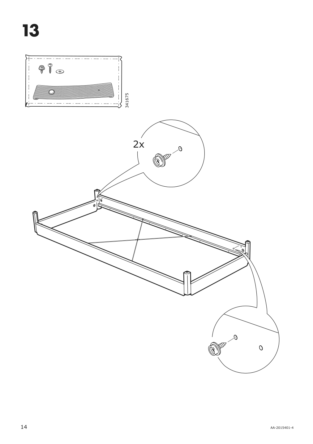 Assembly instructions for IKEA Utaker stackable bed pine | Page 14 - IKEA UTÅKER stackable bed with 2 mattresses 895.215.15