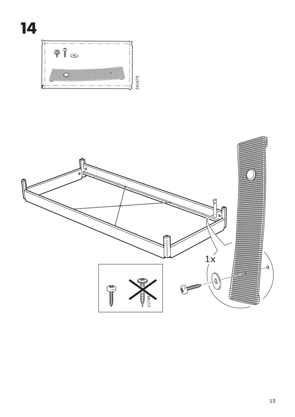 Assembly instructions for IKEA Utaker stackable bed pine | Page 15 - IKEA UTÅKER stackable bed with 2 mattresses 895.215.15