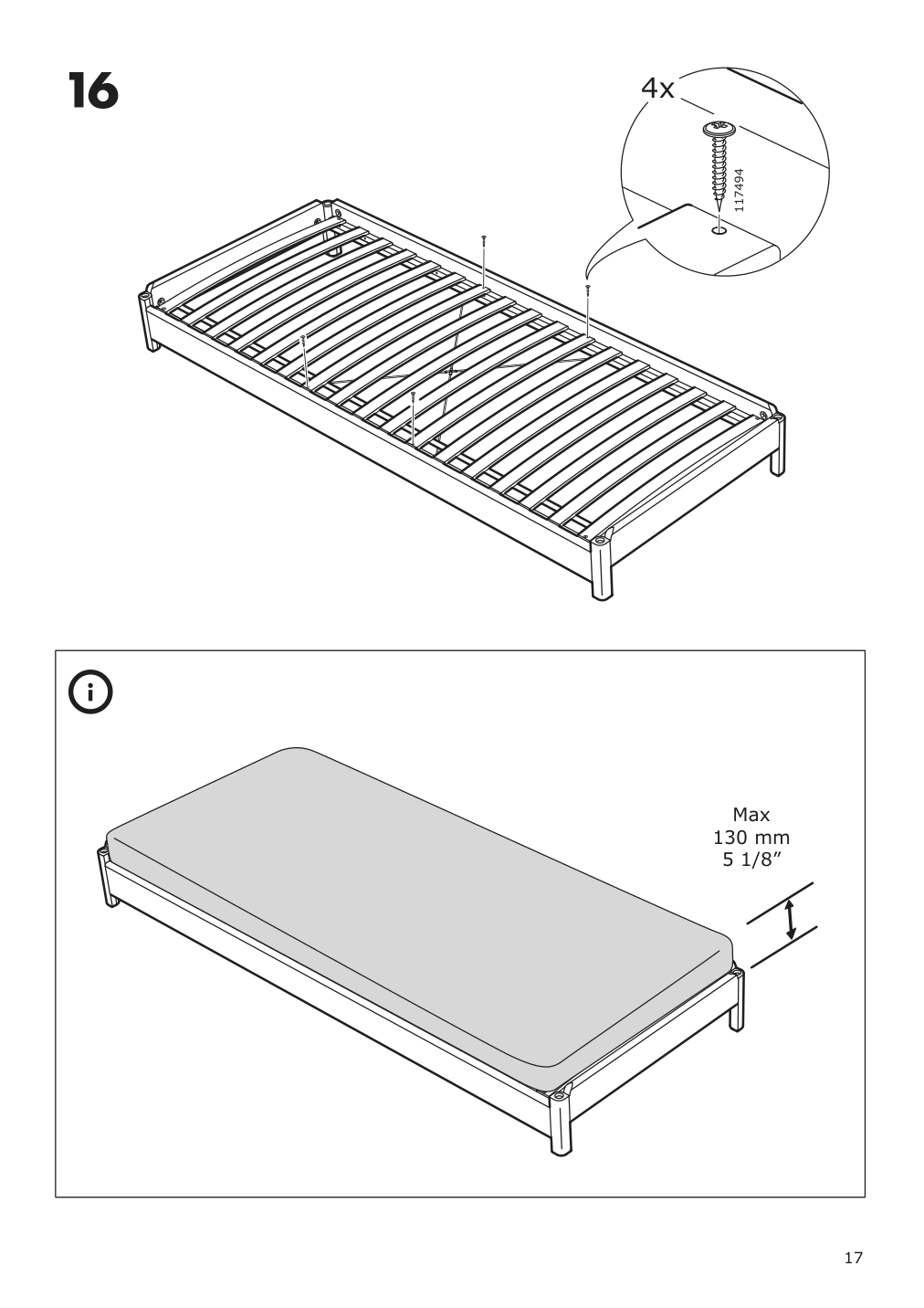 Assembly instructions for IKEA Utaker stackable bed pine | Page 17 - IKEA UTÅKER stackable bed with 2 mattresses 894.238.74