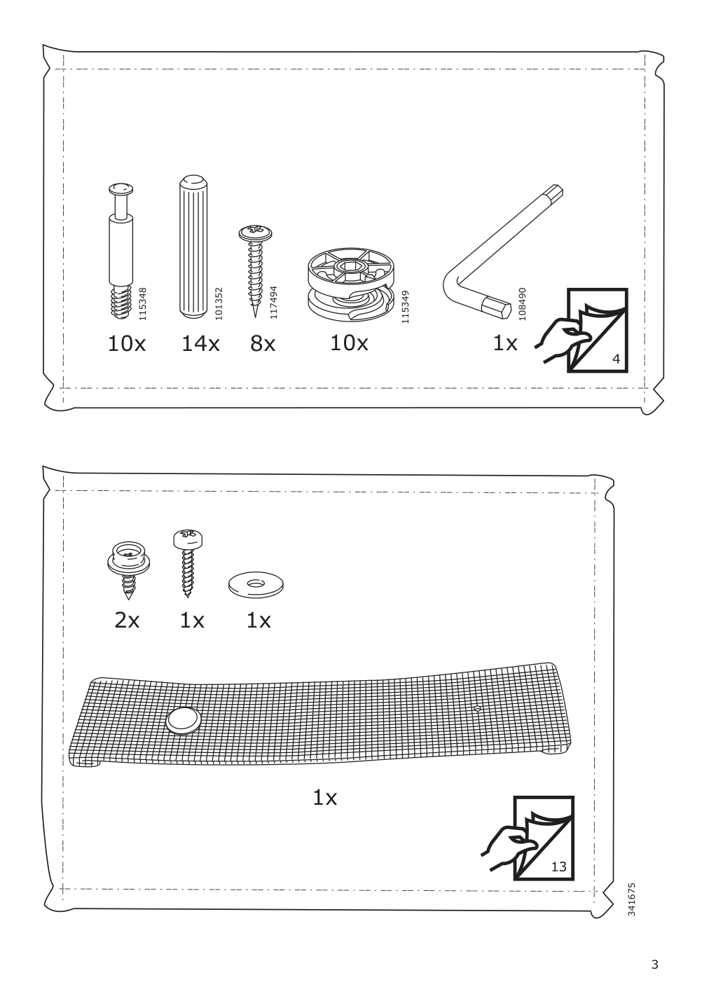 Assembly instructions for IKEA Utaker stackable bed pine | Page 3 - IKEA UTÅKER stackable bed with 2 mattresses 894.238.74