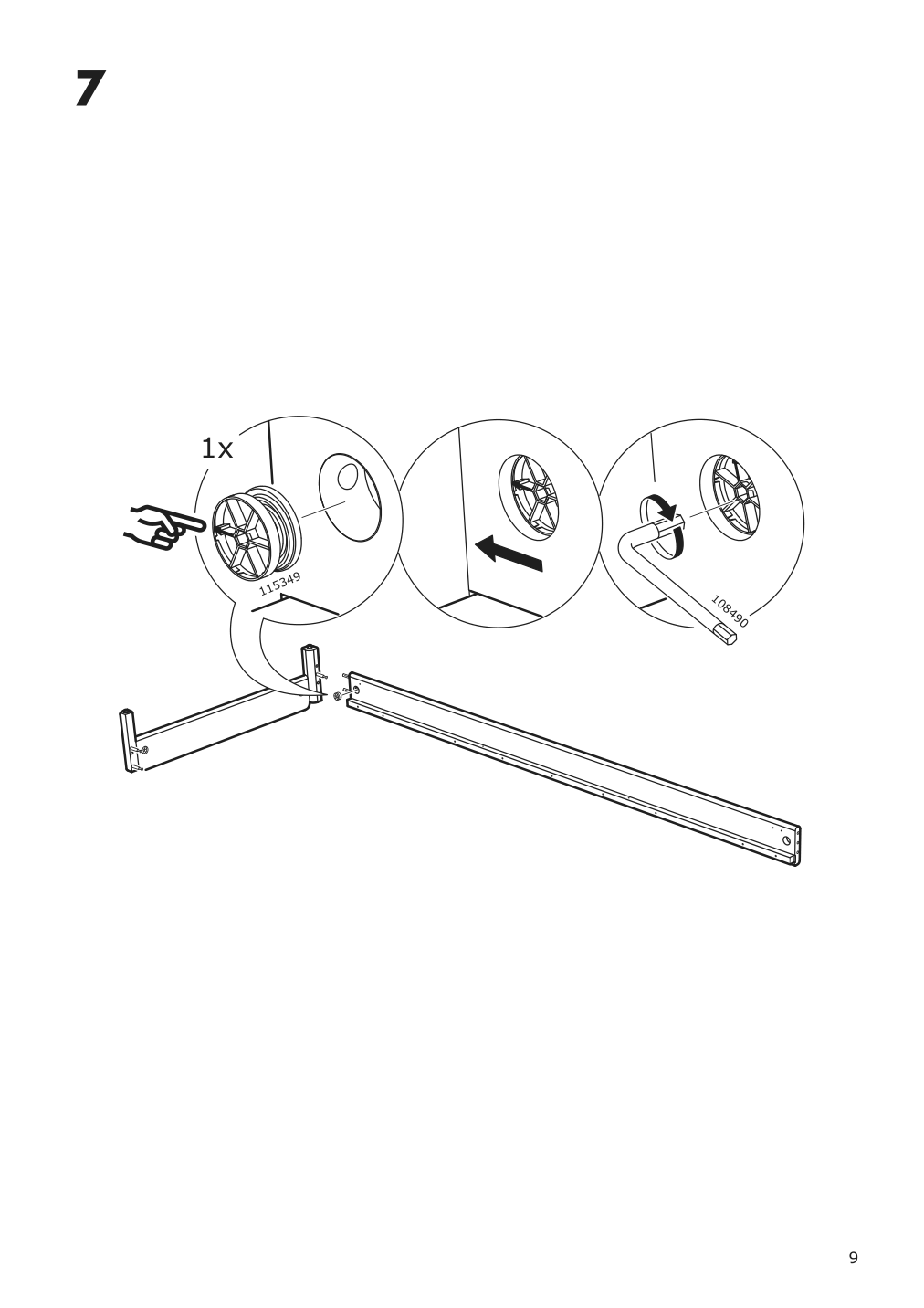 Assembly instructions for IKEA Utaker stackable bed pine | Page 9 - IKEA UTÅKER stackable bed with 2 mattresses 895.215.15