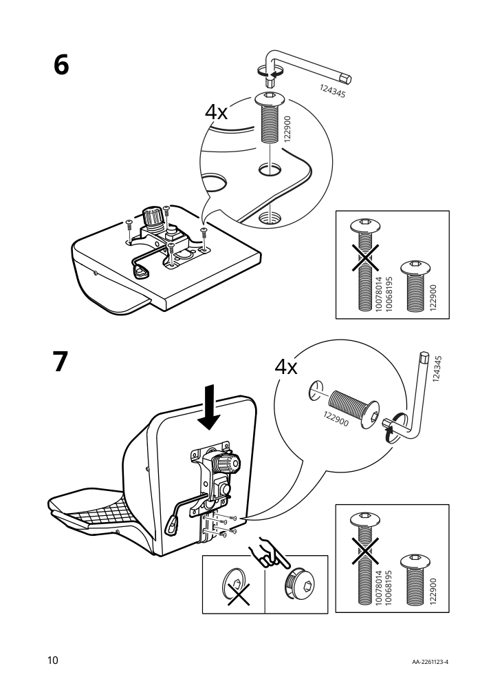 Assembly instructions for IKEA Utespelare gaming chair bomstad black | Page 10 - IKEA HUVUDSPELARE / UTESPELARE gaming desk and chair 394.909.55