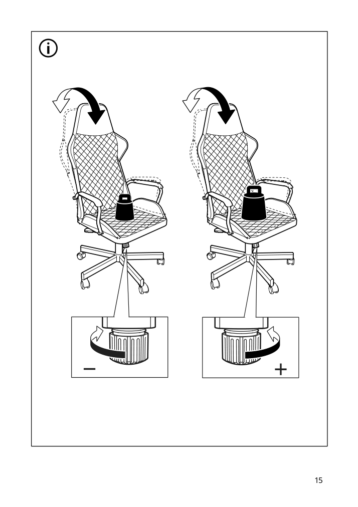 Assembly instructions for IKEA Utespelare gaming chair bomstad gray | Page 15 - IKEA UTESPELARE gaming desk and chair 995.373.80