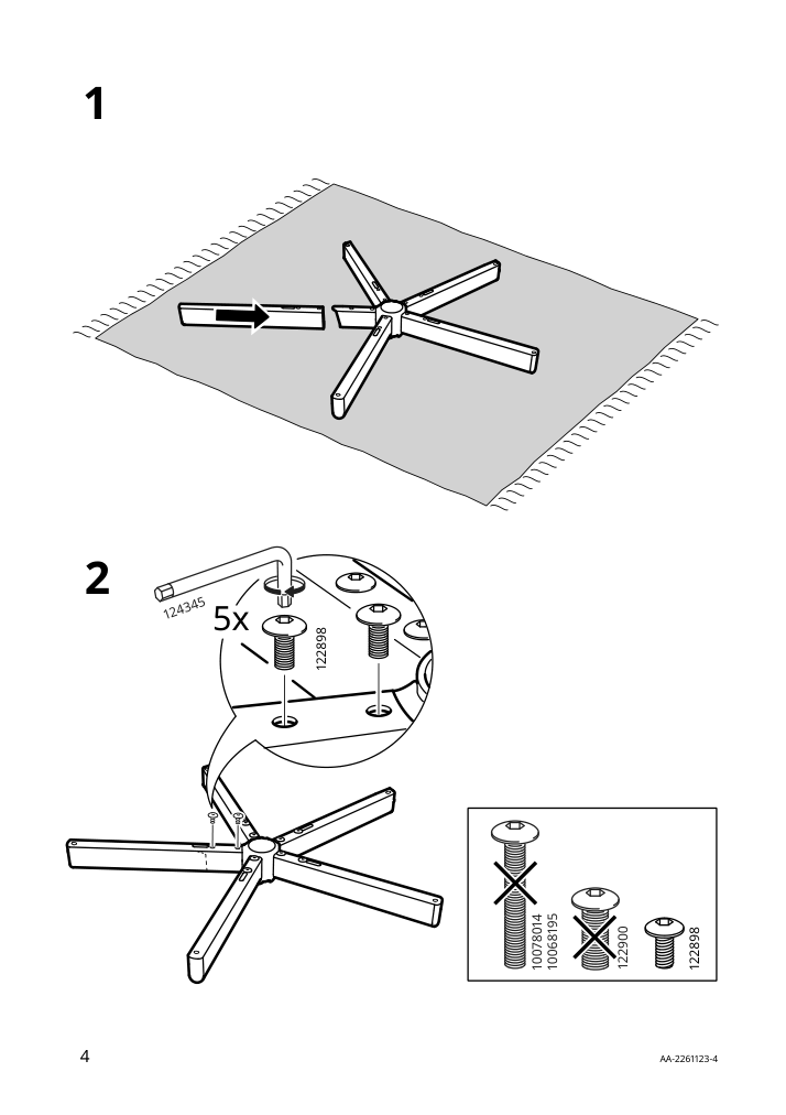 Assembly instructions for IKEA Utespelare gaming chair bomstad gray | Page 4 - IKEA UTESPELARE gaming desk and chair 995.373.80