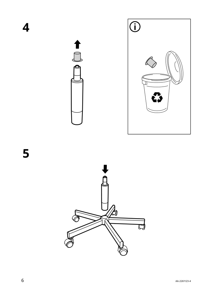 Assembly instructions for IKEA Utespelare gaming chair bomstad gray | Page 6 - IKEA UTESPELARE gaming desk and chair 995.373.80