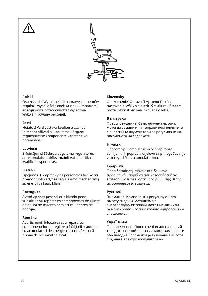 Assembly instructions for IKEA Utespelare gaming chair bomstad gray | Page 8 - IKEA UTESPELARE gaming desk and chair 995.373.80