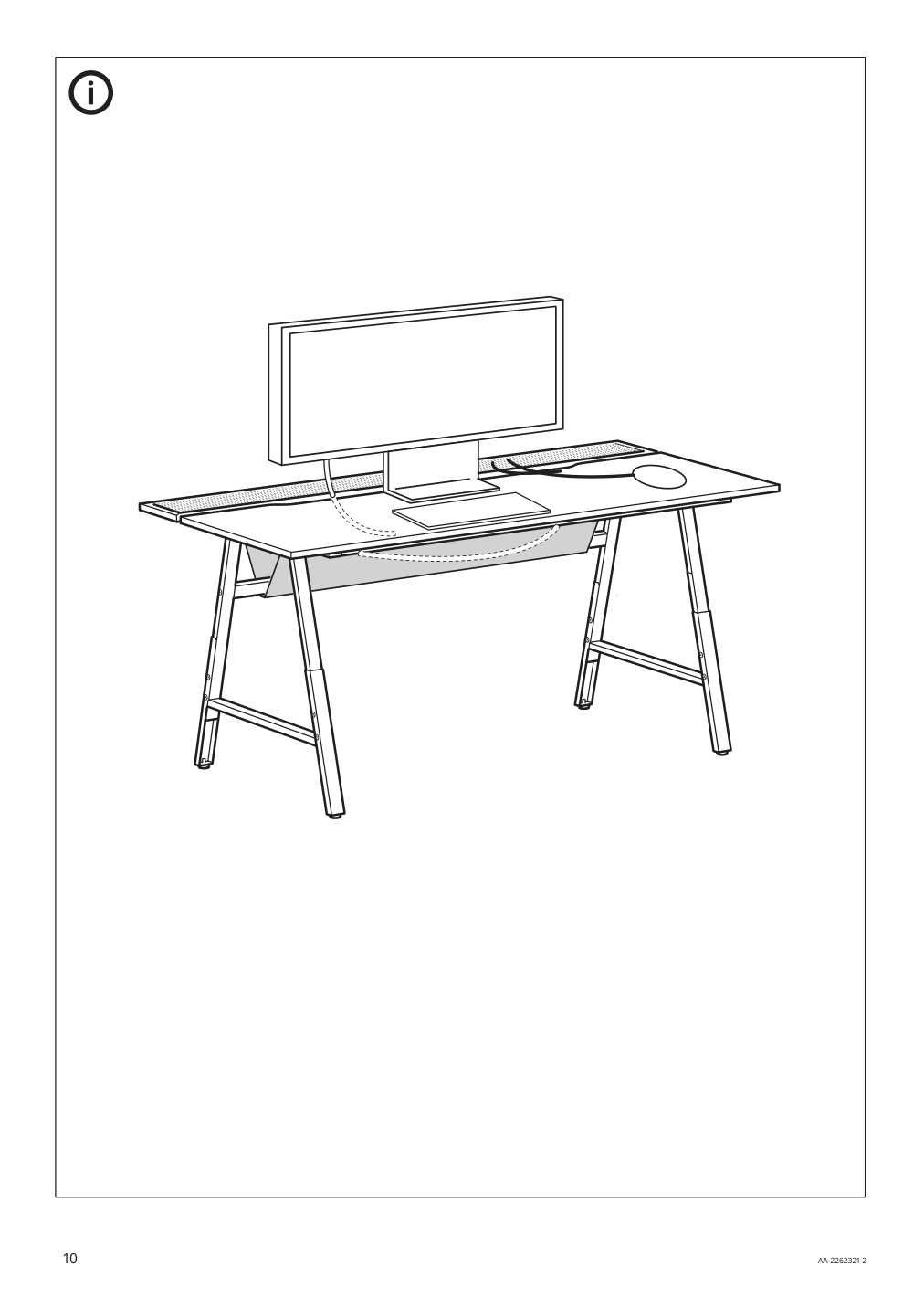 Assembly instructions for IKEA Utespelare gaming desk ash effect gray | Page 10 - IKEA UTESPELARE gaming desk and chair 995.373.80