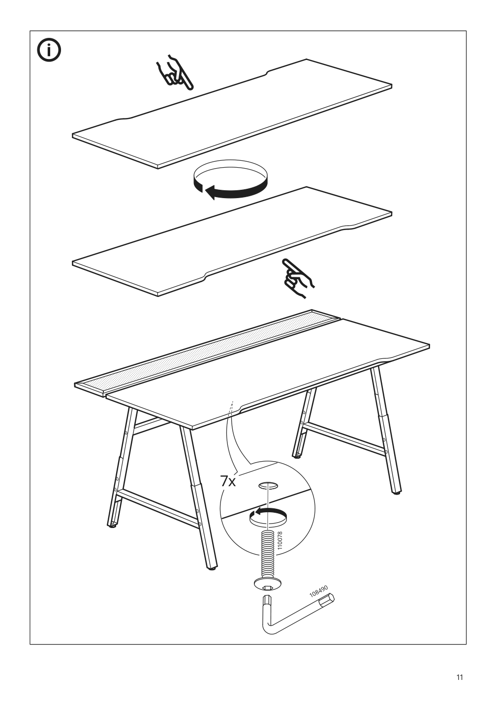 Assembly instructions for IKEA Utespelare gaming desk ash effect gray | Page 11 - IKEA UTESPELARE gaming desk and chair 995.373.80