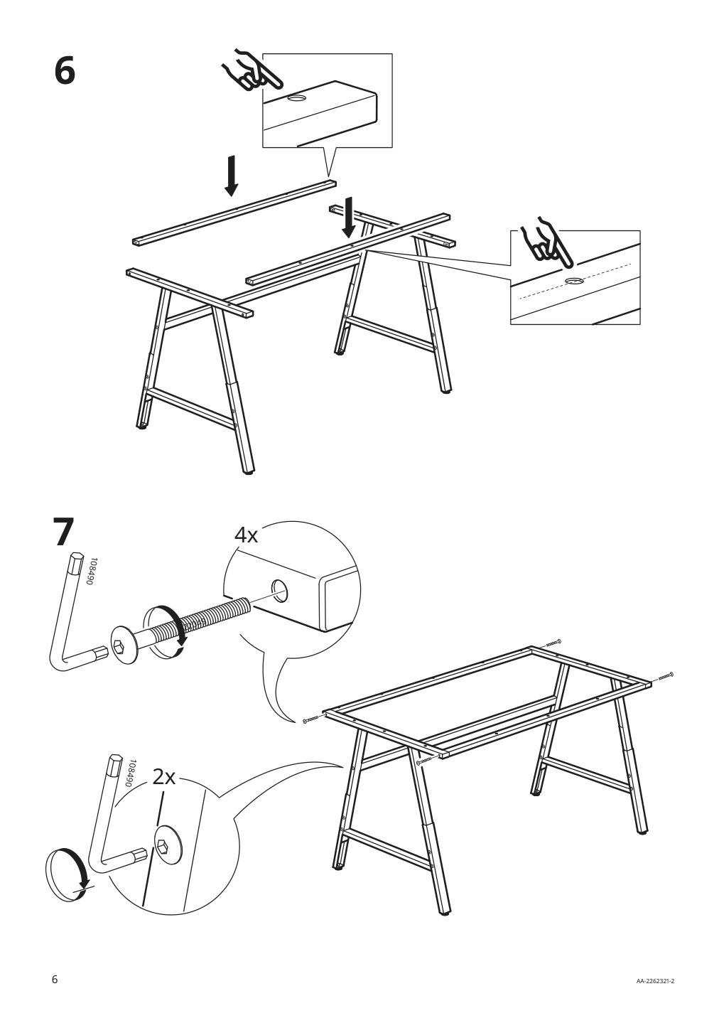 Assembly instructions for IKEA Utespelare gaming desk ash effect gray | Page 6 - IKEA UTESPELARE gaming desk and chair 995.373.80