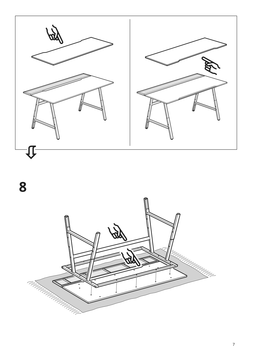 Assembly instructions for IKEA Utespelare gaming desk ash effect gray | Page 7 - IKEA UTESPELARE gaming desk and chair 995.373.80