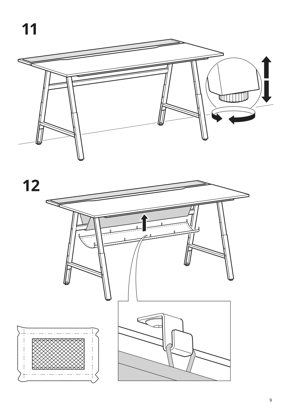 Assembly instructions for IKEA Utespelare gaming desk ash effect gray | Page 9 - IKEA UTESPELARE gaming desk and chair 995.373.80