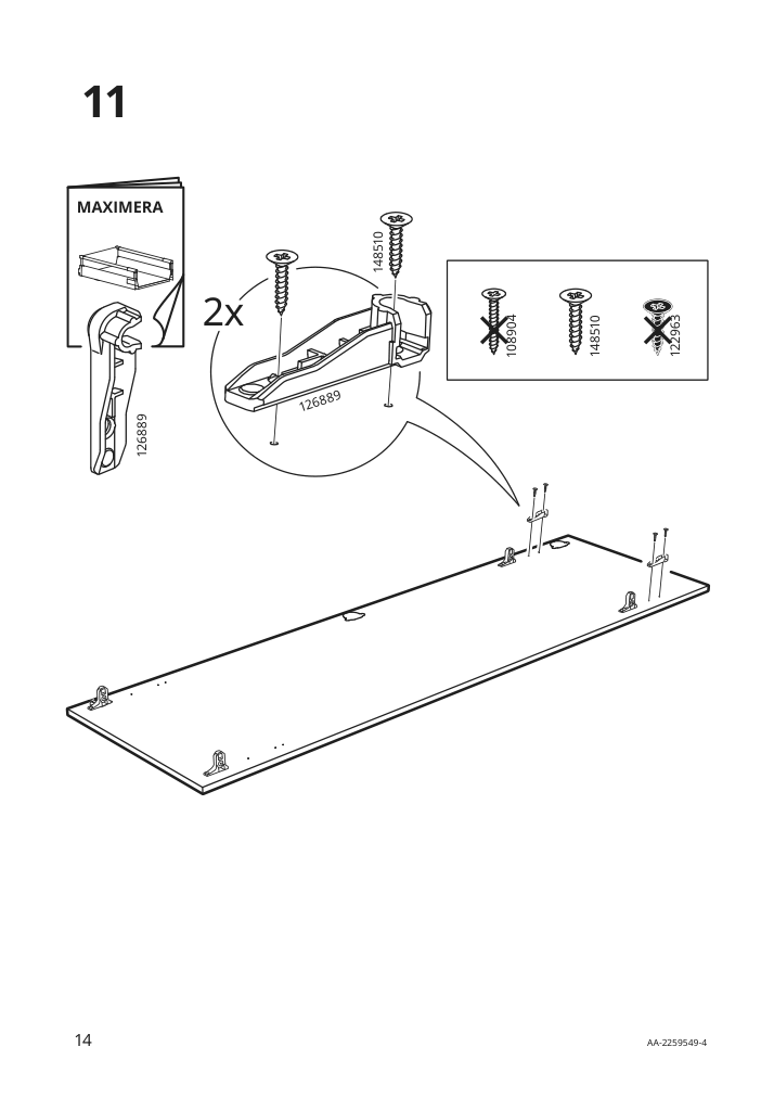 Assembly instructions for IKEA Utrusta assembly kit for pull out function | Page 14 - IKEA SEKTION / MAXIMERA hc w p-o func 4drw/1dr/2shlv 394.555.89