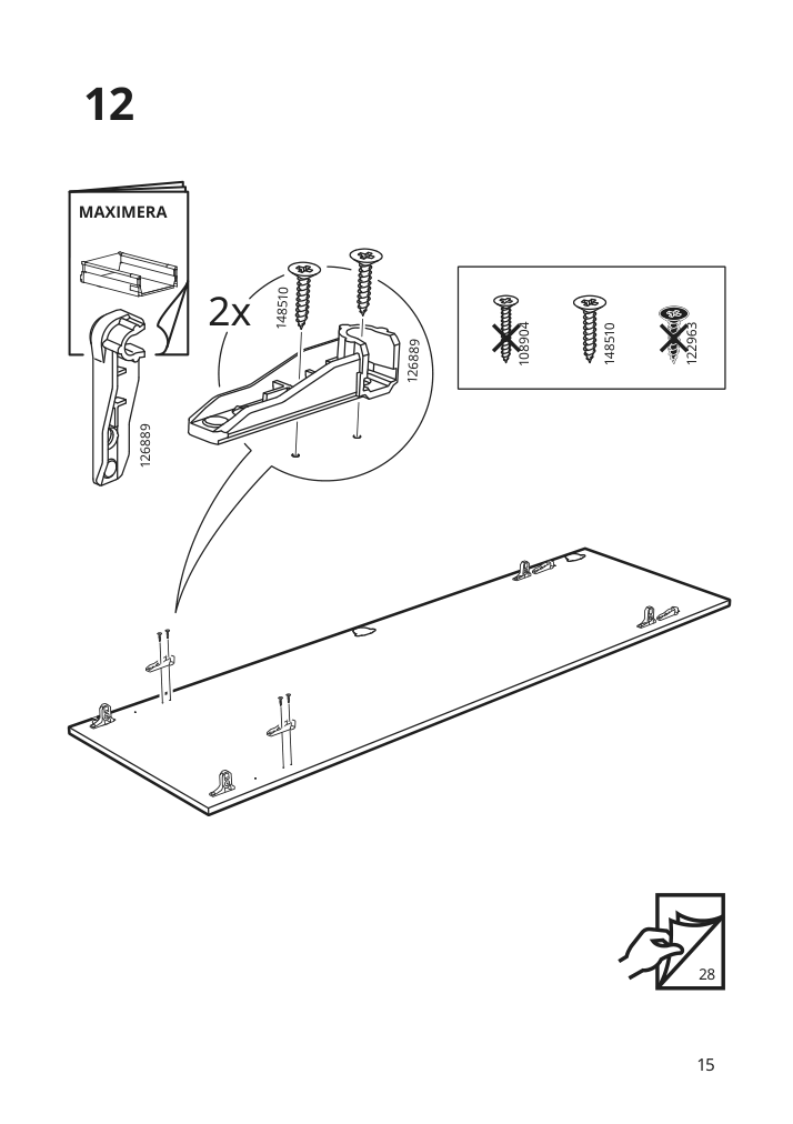 Assembly instructions for IKEA Utrusta assembly kit for pull out function | Page 15 - IKEA SEKTION / MAXIMERA hc w p-o func 4drw/1dr/2shlv 094.570.47