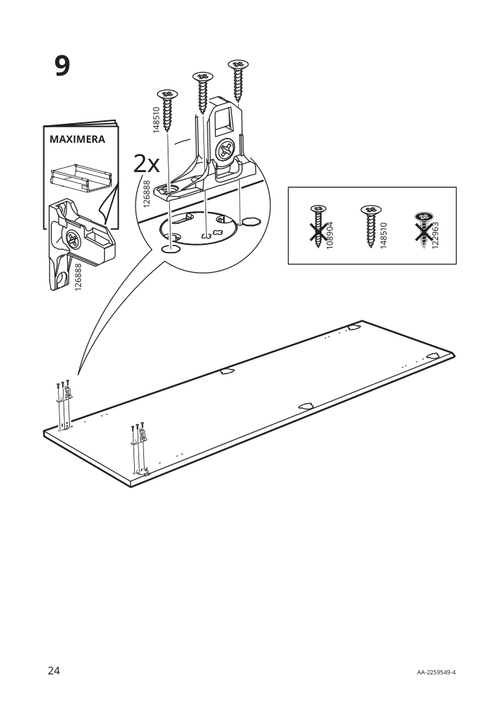 Assembly instructions for IKEA Utrusta assembly kit for pull out function | Page 24 - IKEA SEKTION / MAXIMERA hc w p-o func 1dr/4drw 294.653.05