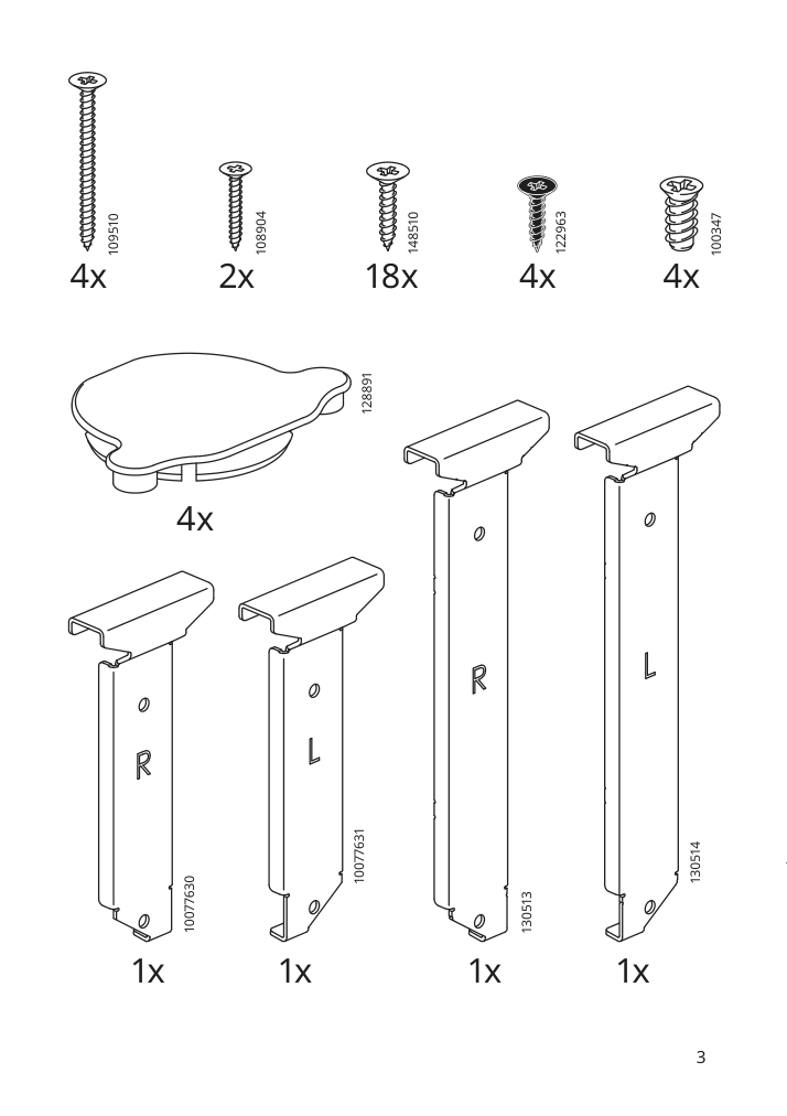 Assembly instructions for IKEA Utrusta assembly kit for pull out function | Page 3 - IKEA SEKTION / MAXIMERA hc w p-o func 4drw/1dr/2shlv 394.555.89