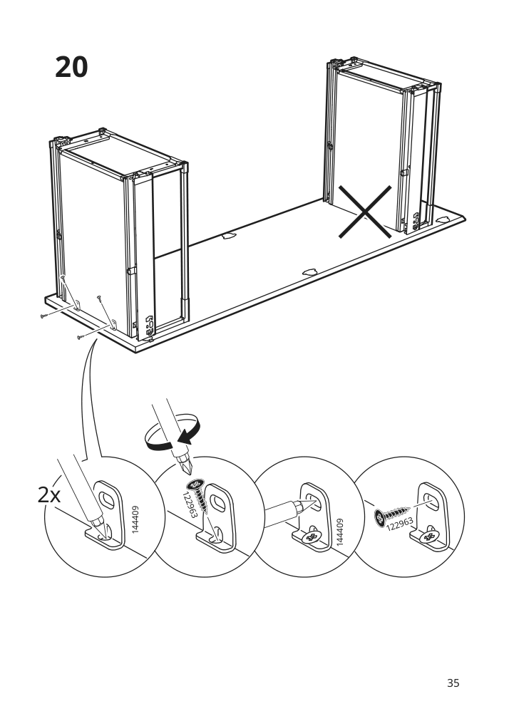 Assembly instructions for IKEA Utrusta assembly kit for pull out function | Page 35 - IKEA SEKTION / MAXIMERA hc w p-o func 1dr/4drw 594.697.74