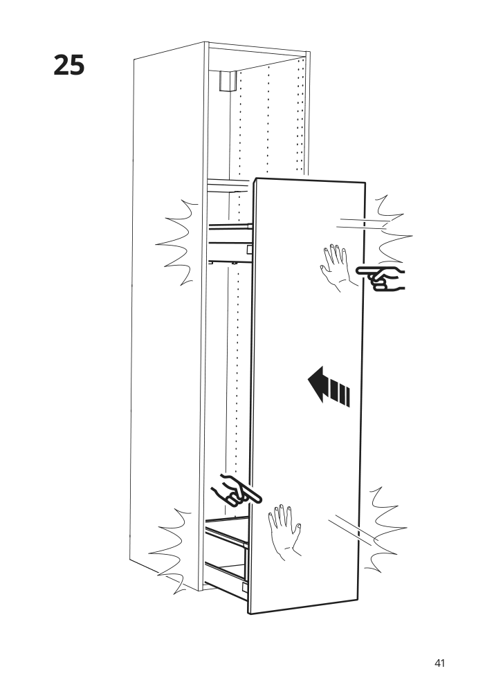 Assembly instructions for IKEA Utrusta assembly kit for pull out function | Page 41 - IKEA SEKTION / MAXIMERA hc w p-o func 4drw/1dr/2shlv 594.595.34