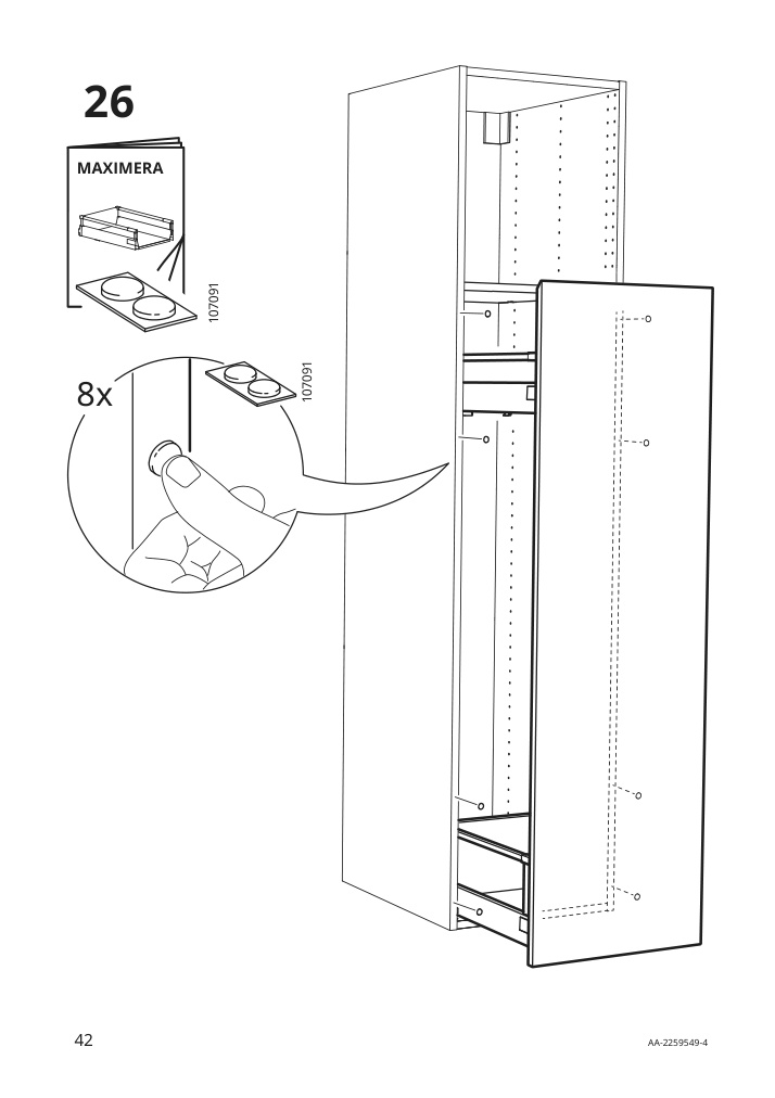 Assembly instructions for IKEA Utrusta assembly kit for pull out function | Page 42 - IKEA SEKTION / MAXIMERA hc w p-o func 4drw/1dr/2shlv 094.570.47