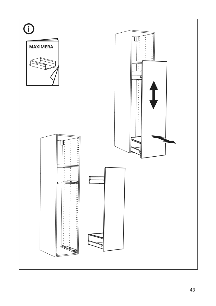 Assembly instructions for IKEA Utrusta assembly kit for pull out function | Page 43 - IKEA SEKTION / MAXIMERA hc w p-o func 1dr/4drw 894.672.26