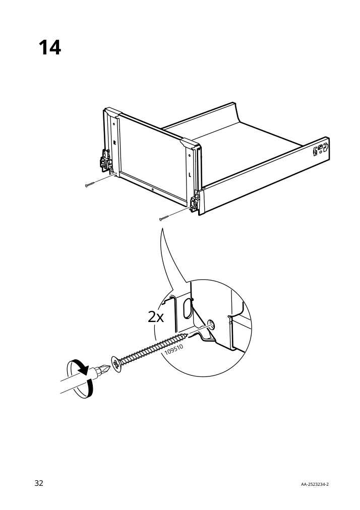 Assembly instructions for IKEA Utrusta assembly kit for pull out function | Page 32 - IKEA SEKTION / MAXIMERA hc w p-o func 1dr/4drw 294.653.05