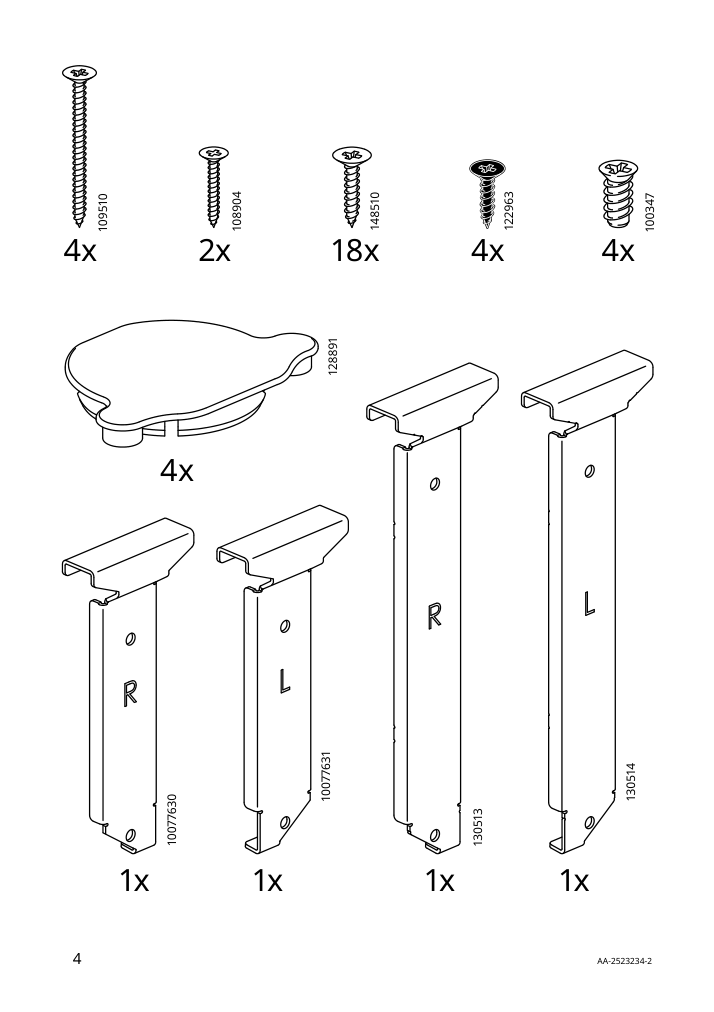 Assembly instructions for IKEA Utrusta assembly kit for pull out function | Page 4 - IKEA SEKTION / MAXIMERA hc w p-o func 4drw/1dr/2shlv 394.606.04