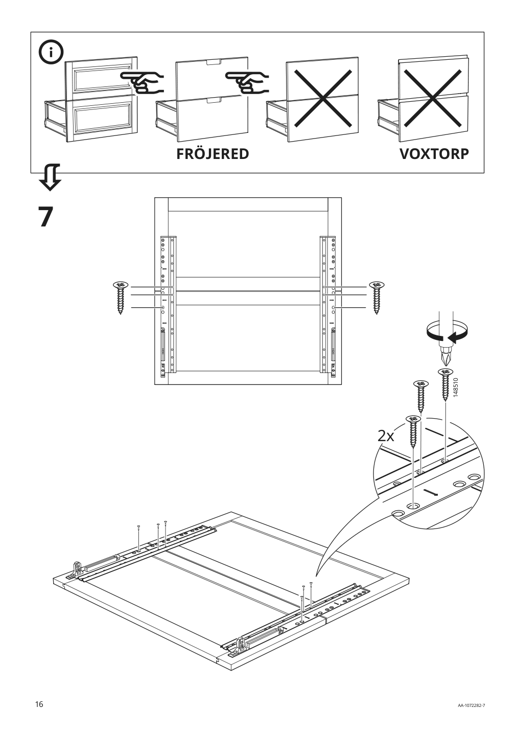 Assembly instructions for IKEA Utrusta connecting rail for fronts | Page 16 - IKEA SEKTION base cabinet f/sink & waste sorting 893.185.71