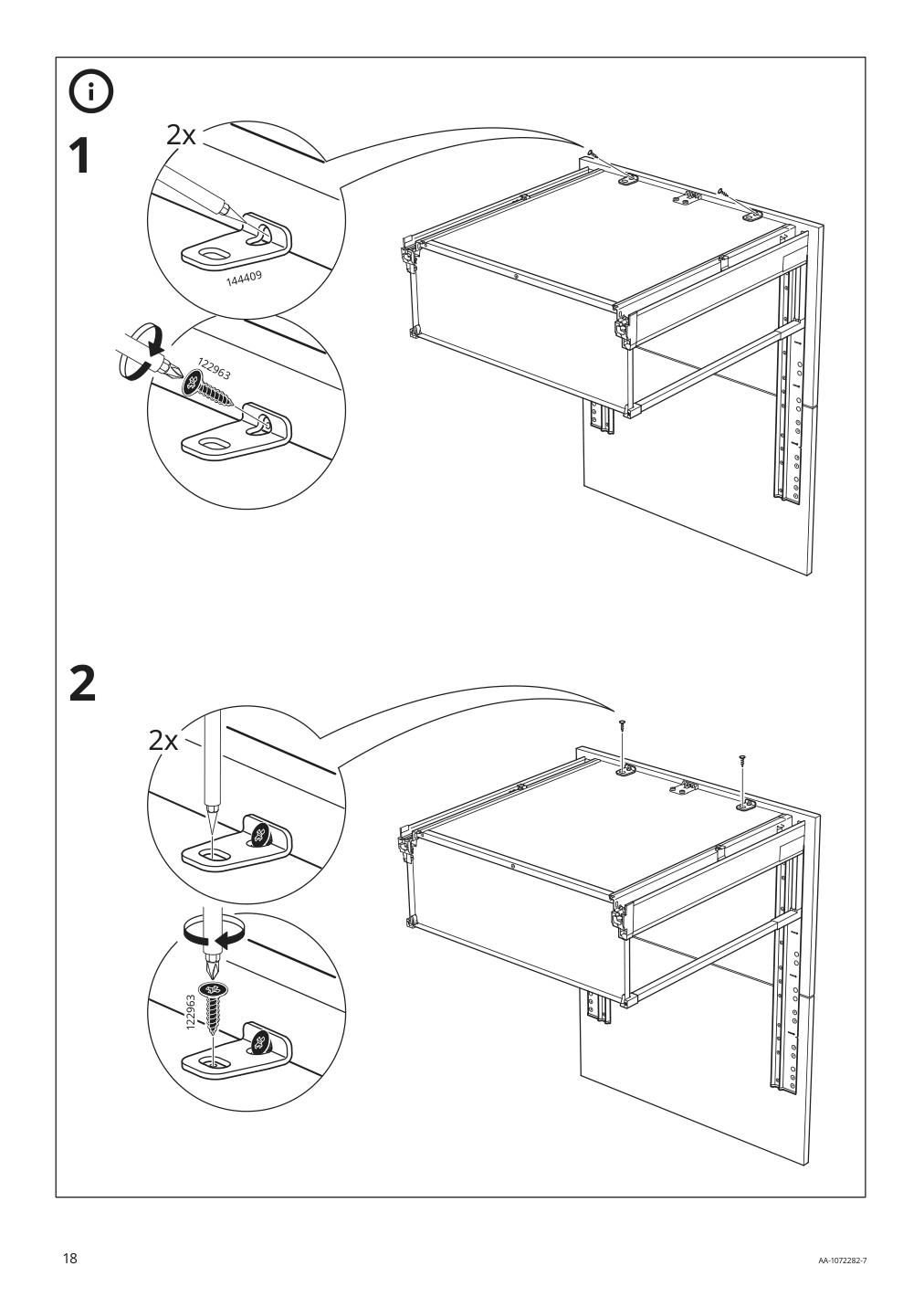 Assembly instructions for IKEA Utrusta connecting rail for fronts | Page 18 - IKEA SEKTION / MAXIMERA base cabinet f/sink & waste sorting 393.220.71