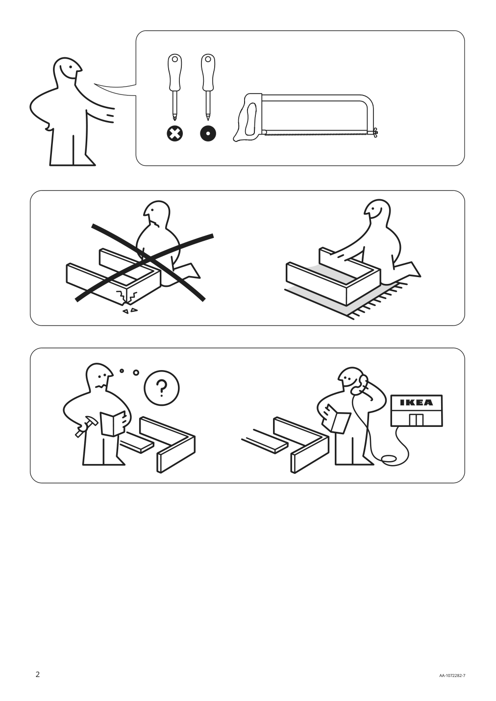 Assembly instructions for IKEA Utrusta connecting rail for fronts | Page 2 - IKEA SEKTION base cabinet for recycling 293.185.50