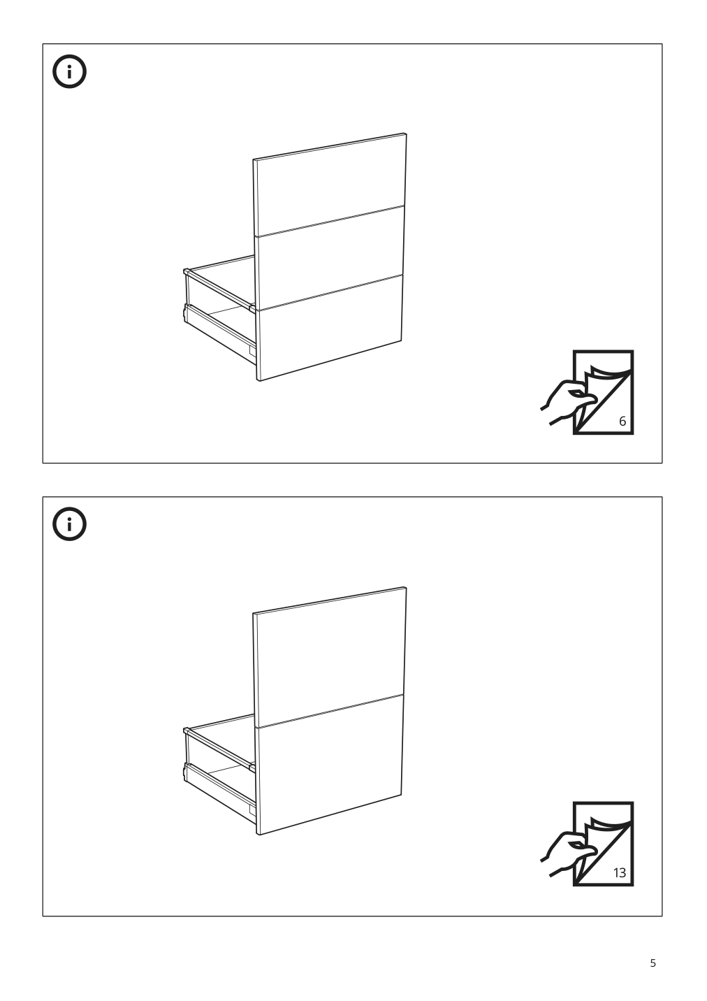 Assembly instructions for IKEA Utrusta connecting rail for fronts | Page 5 - IKEA SEKTION / MAXIMERA base cabinet f/sink & waste sorting 393.220.71