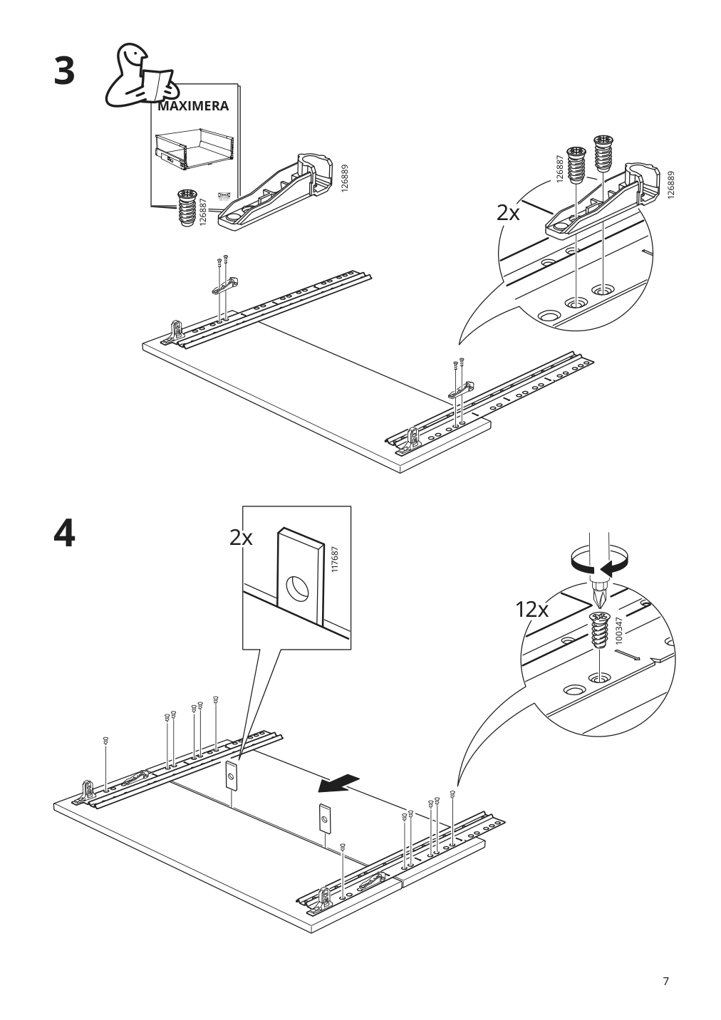 Assembly instructions for IKEA Utrusta connecting rail for fronts | Page 7 - IKEA SEKTION base cabinet for recycling 193.185.55