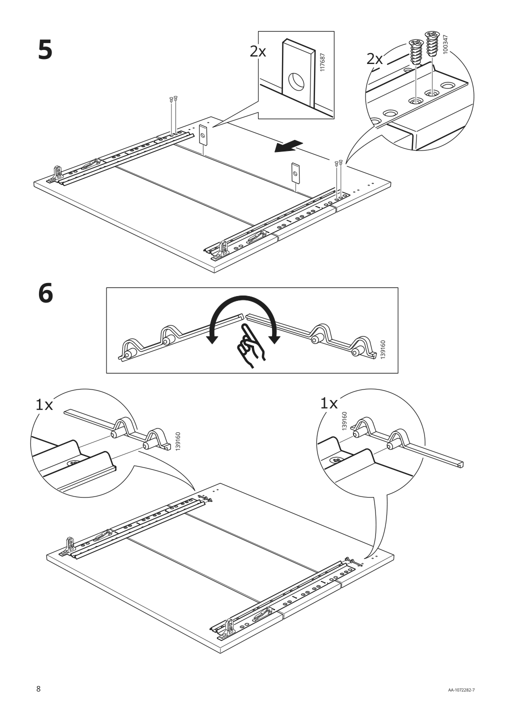 Assembly instructions for IKEA Utrusta connecting rail for fronts | Page 8 - IKEA SEKTION base cabinet f/sink & waste sorting 893.185.71