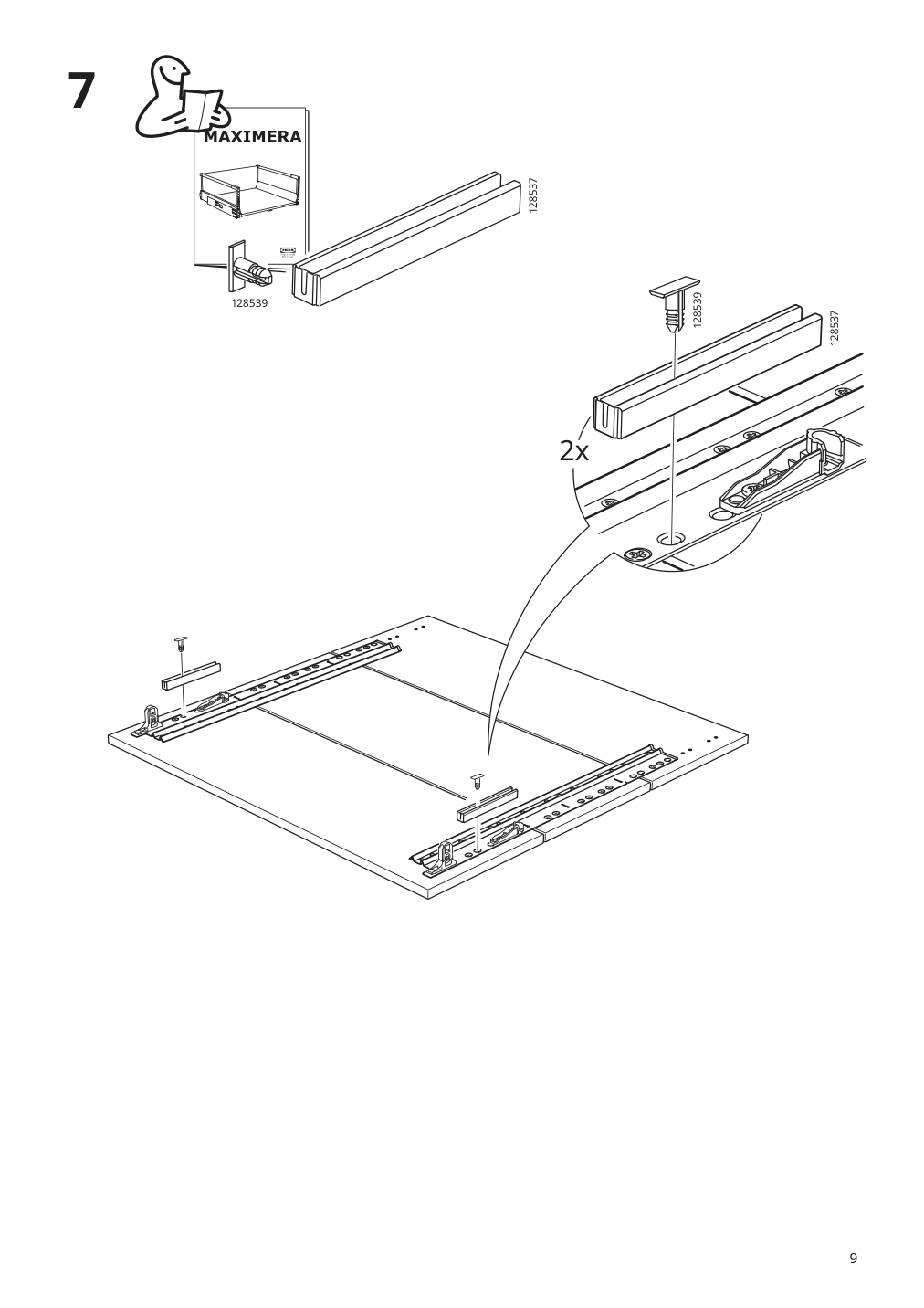 Assembly instructions for IKEA Utrusta connecting rail for fronts | Page 9 - IKEA SEKTION base cabinet for recycling 193.185.55