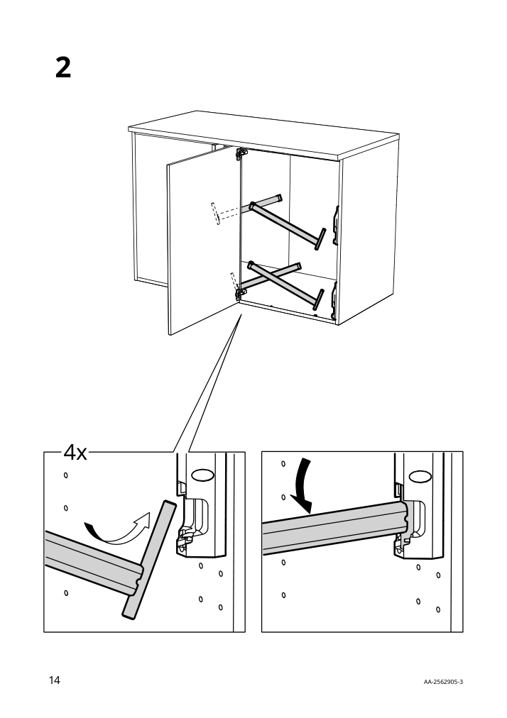 Assembly instructions for IKEA Utrusta corner base cab pull out fitting gray | Page 14 - IKEA SEKTION corner base cab w pull-out fitting 795.825.52