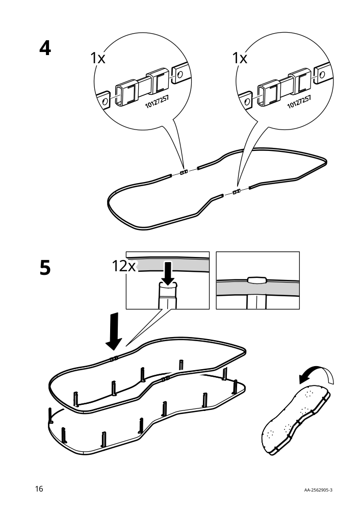 Assembly instructions for IKEA Utrusta corner base cab pull out fitting gray | Page 16 - IKEA SEKTION corner base cab w pull-out fitting 795.825.52
