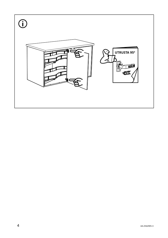 Assembly instructions for IKEA Utrusta corner base cab pull out fitting gray | Page 4 - IKEA SEKTION corner base cab w pull-out fitting 795.825.52
