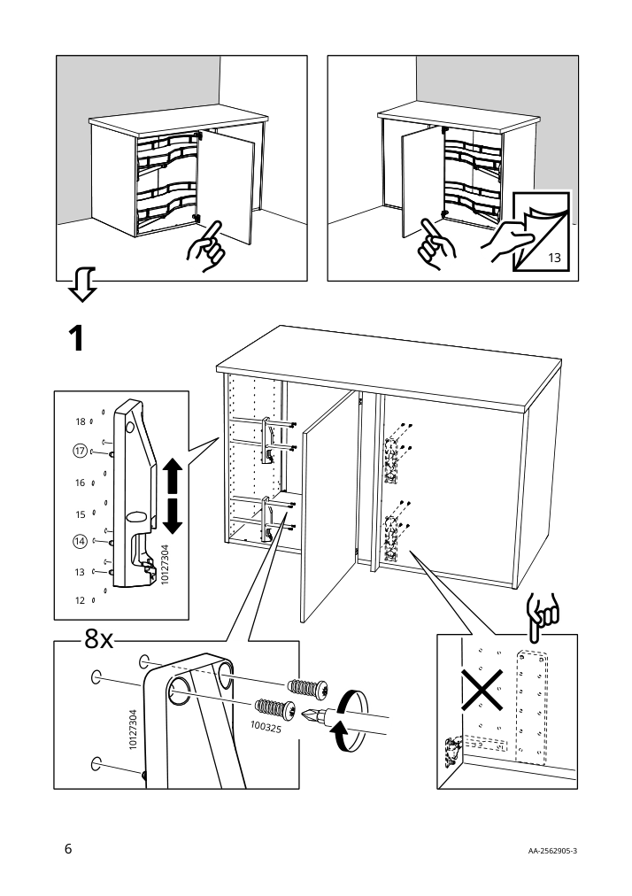 Assembly instructions for IKEA Utrusta corner base cab pull out fitting gray | Page 6 - IKEA SEKTION corner base cab w pull-out fitting 795.825.52