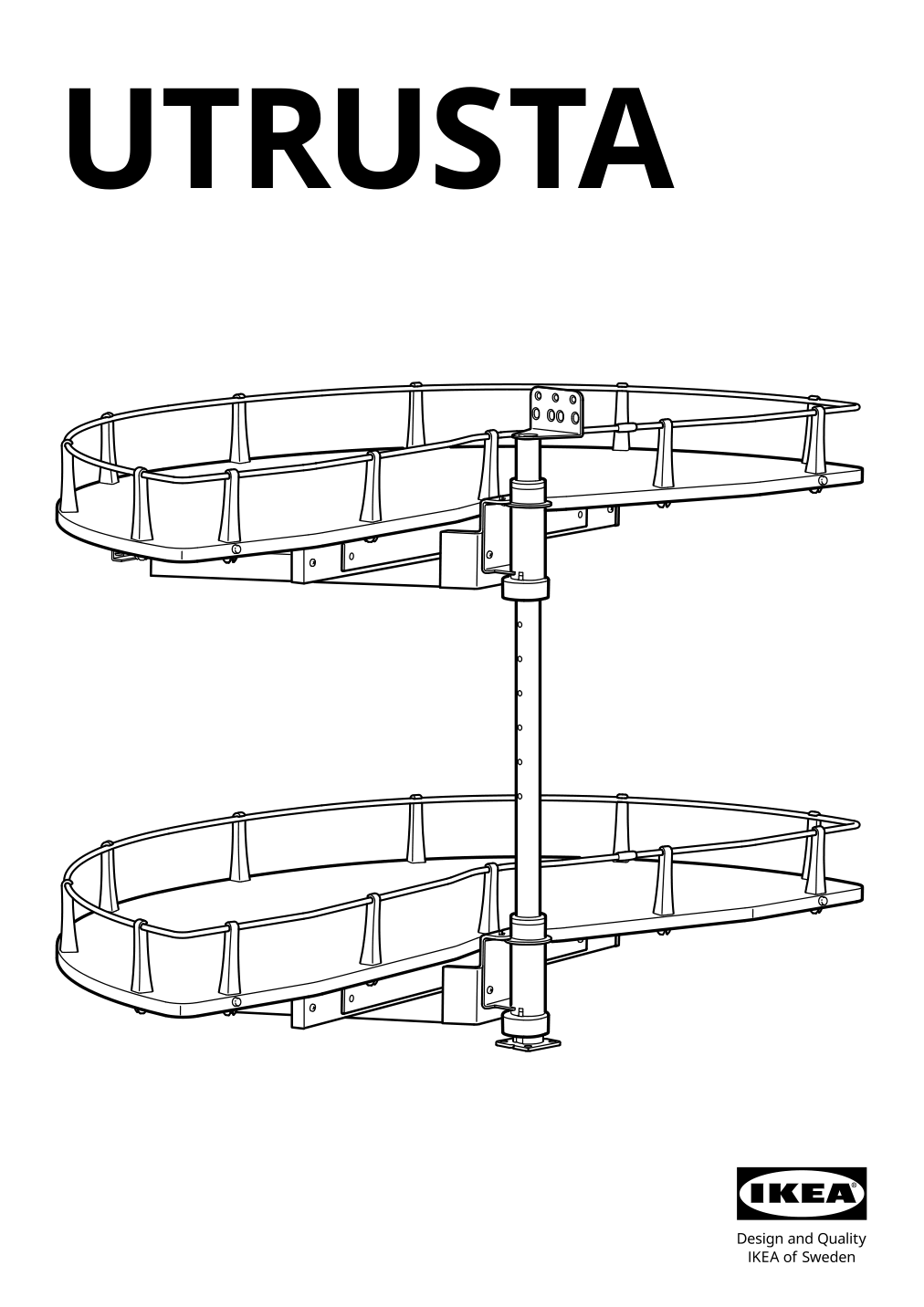 Assembly instructions for IKEA Utrusta corner base cab pull out fitting | Page 1 - IKEA SEKTION corner base cab w pull-out fitting 494.561.21