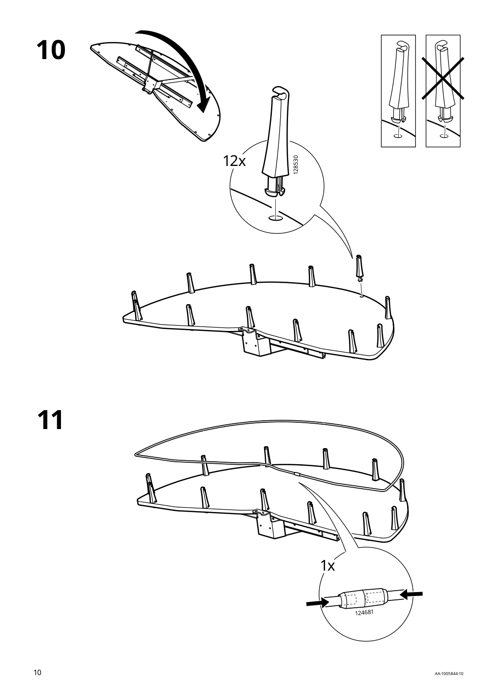 Assembly instructions for IKEA Utrusta corner base cab pull out fitting | Page 10 - IKEA SEKTION corner base cab w pull-out fitting 194.618.88