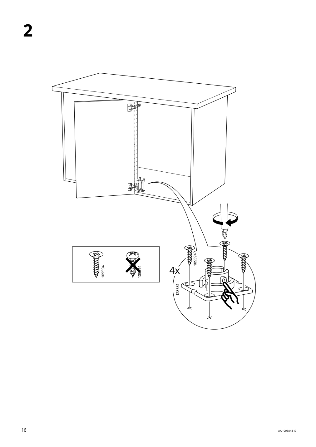 Assembly instructions for IKEA Utrusta corner base cab pull out fitting | Page 16 - IKEA SEKTION corner base cab w pull-out fitting 494.561.21