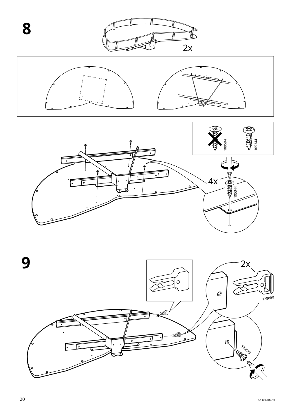 Assembly instructions for IKEA Utrusta corner base cab pull out fitting | Page 20 - IKEA SEKTION corner base cab w pull-out fitting 194.618.88