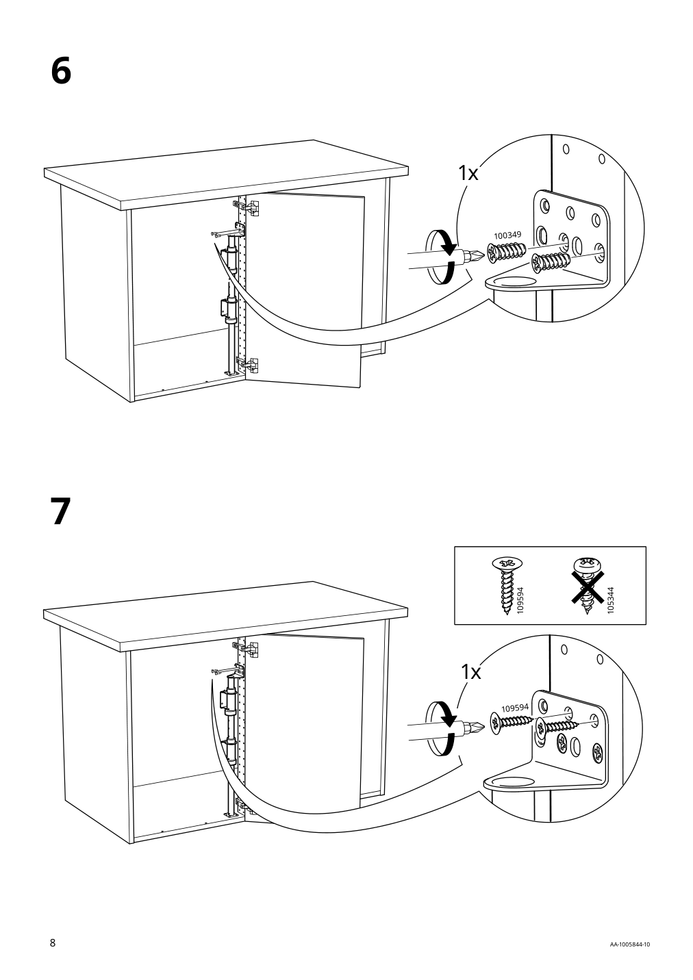 Assembly instructions for IKEA Utrusta corner base cab pull out fitting | Page 8 - IKEA SEKTION corner base cab w pull-out fitting 594.644.89