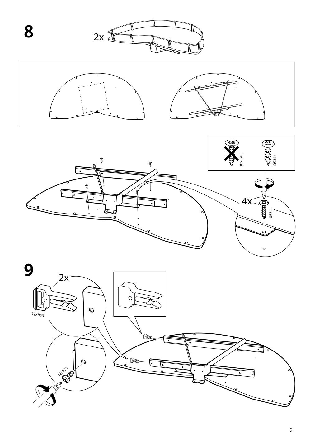 Assembly instructions for IKEA Utrusta corner base cab pull out fitting | Page 9 - IKEA SEKTION corner base cab w pull-out fitting 494.561.21