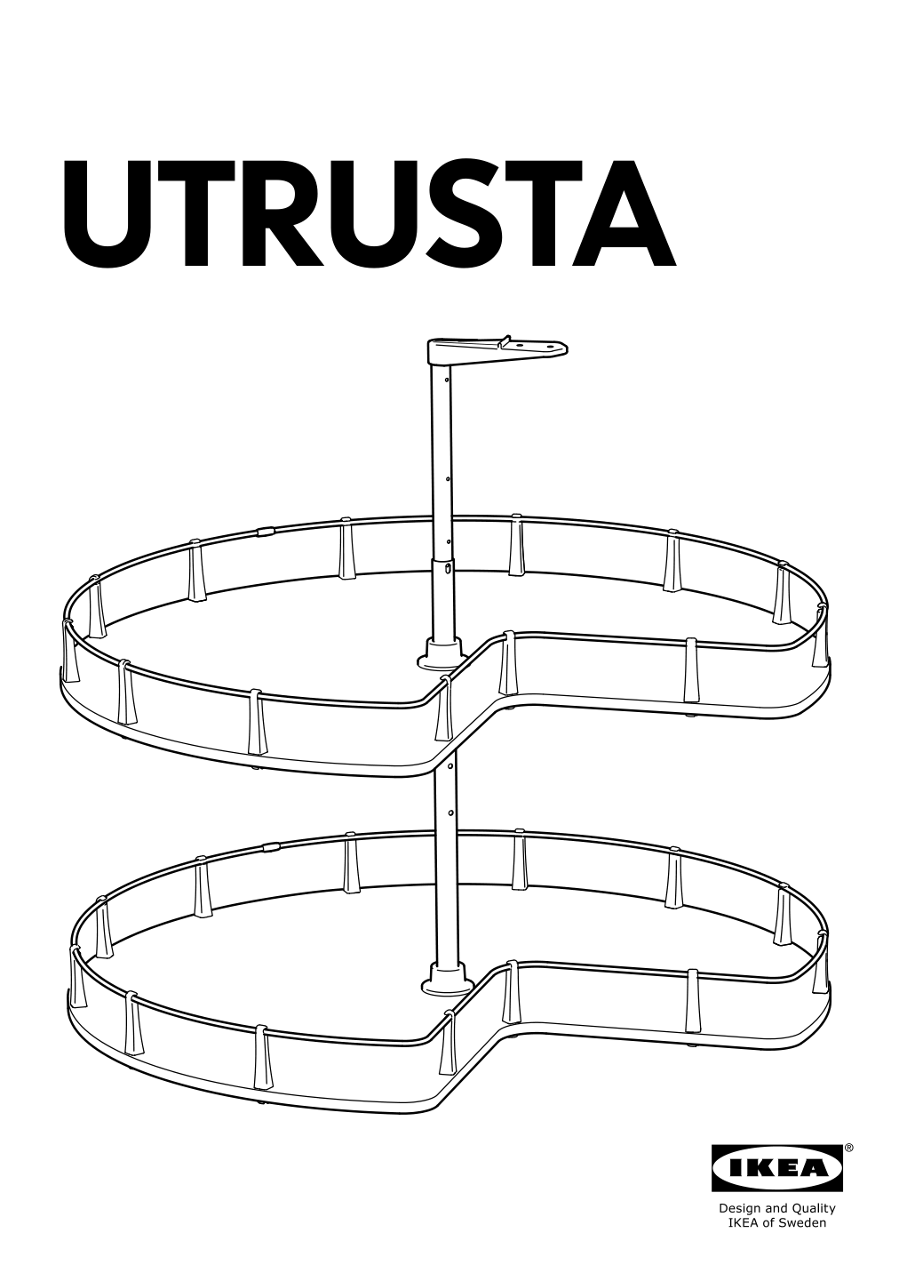 Assembly instructions for IKEA Utrusta corner base cabinet carousel | Page 1 - IKEA SEKTION corner base cabinet with carousel 793.839.58