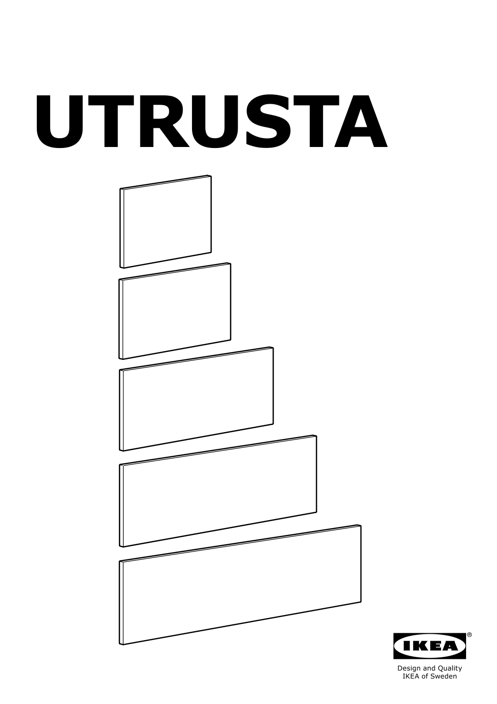 Assembly instructions for IKEA Utrusta drawer front high | Page 1 - IKEA SEKTION / MAXIMERA high cabinet w 4 doors/5 drawers 094.624.21